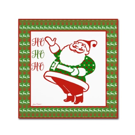 Jean Plout 'Ugly Christmas Sweater Santa 1' Canvas Art,18x18